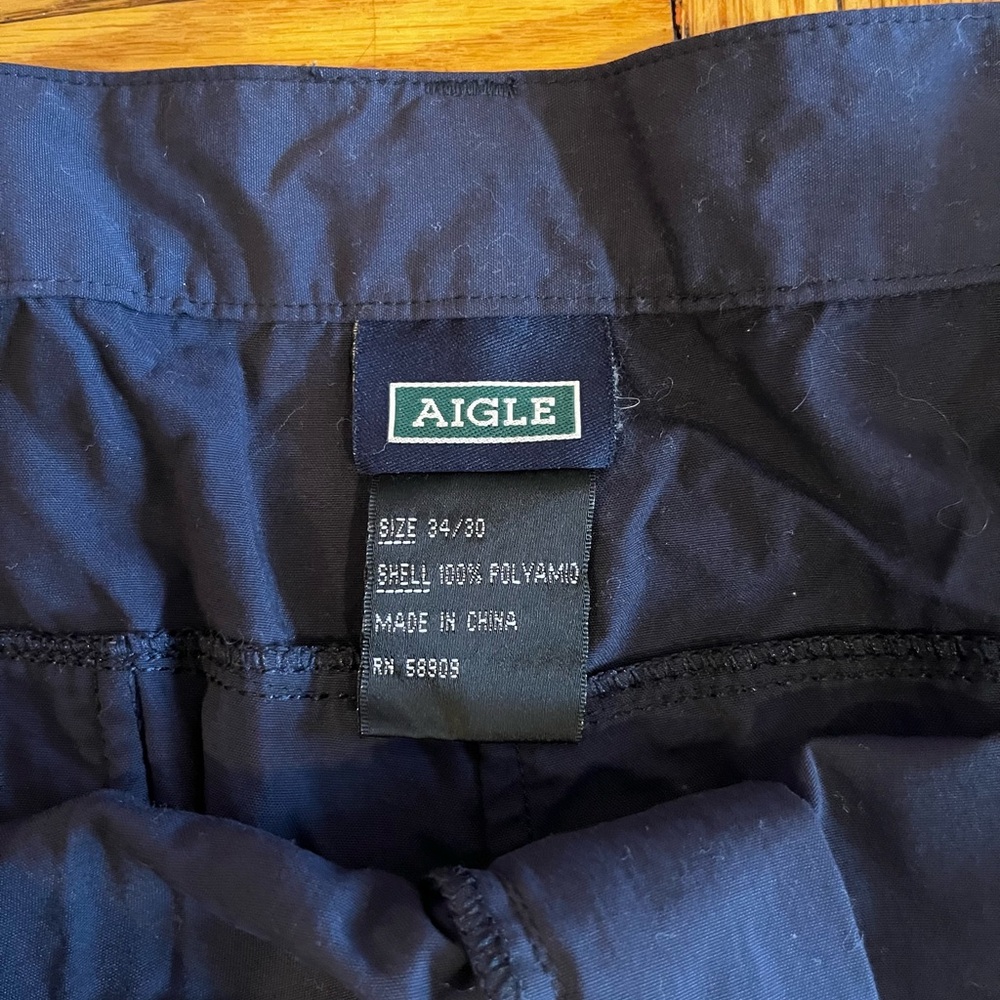 Aigle Men's Dark Blue Navy Cargo Snow Ski Pants - Picture 4 of 7